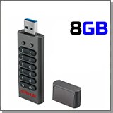 Защищенная USB флешка на 8GB с аппаратным шифрованием и паролем HTI PRO-4 8GB